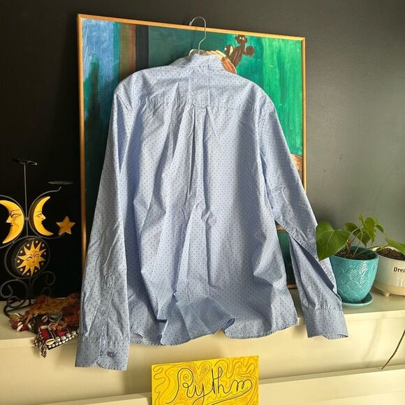 Host Pick Ben Sherman Sky Blue Dotted Button Down Shir XXL - Picture 4 of 13